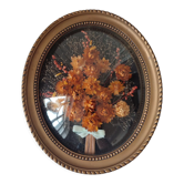 Cadre verre fleurs séchées