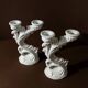 Two White Biscuit Porcelain Candleholders, Vintage Ceramic Candlesticks, Italy 1930s – Elegant Rococo-Style Decor