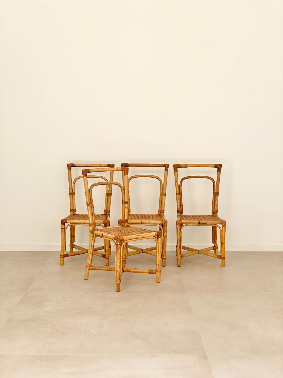 Vintage rattan canning chairs