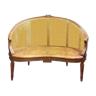 Canapé corbeille de style Louis XVI en cannage