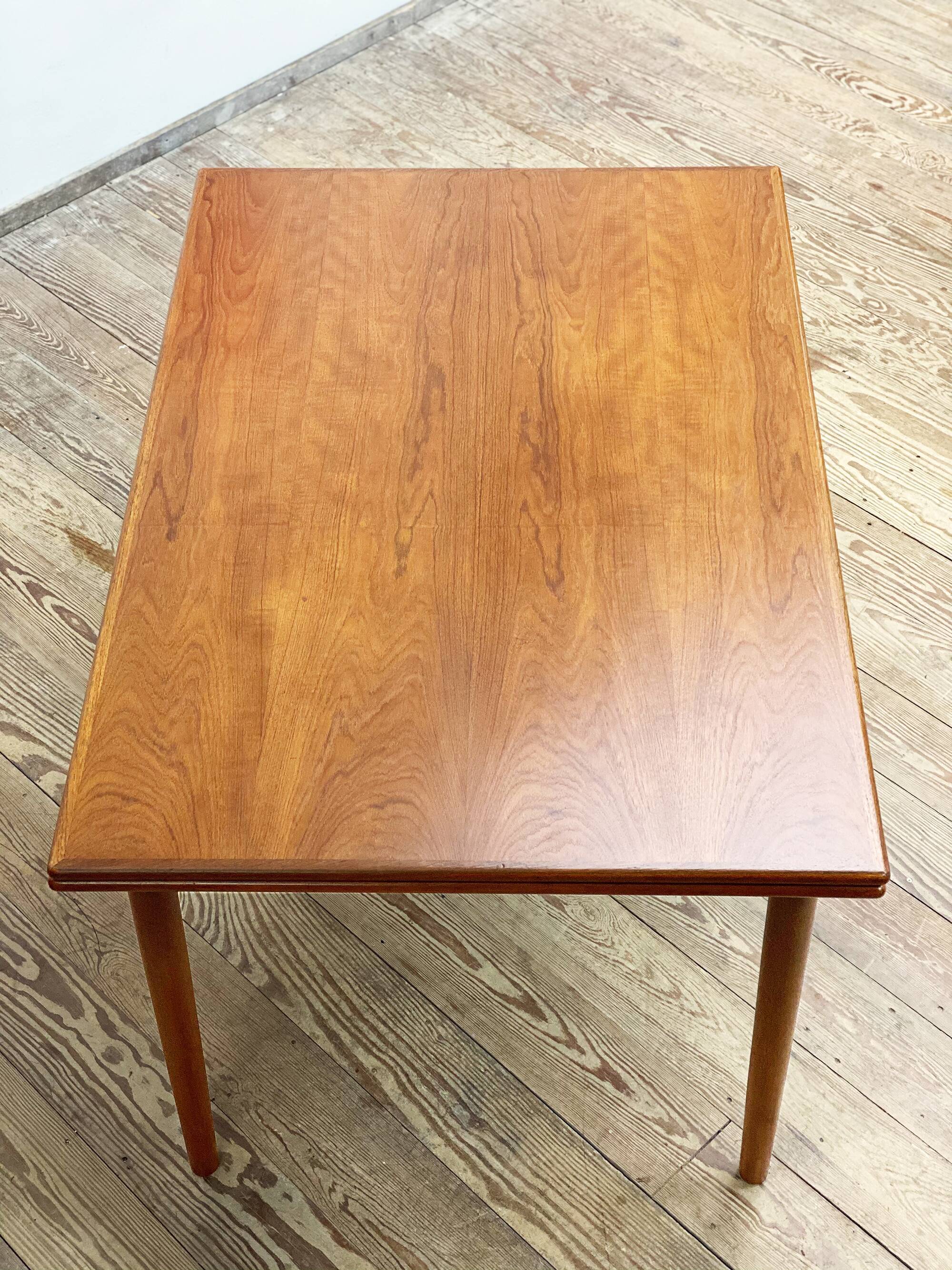Extendable mid century teak dining table by scovby, denmark, 1950s