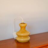 Pair of opaline pendants, Bubble, Beige, 1960