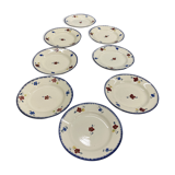 Lot of 8 flat plates Digoin Mary-Lou
