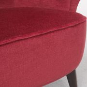 Artifort velvet red lounge chair by Theo Ruth, 1950's