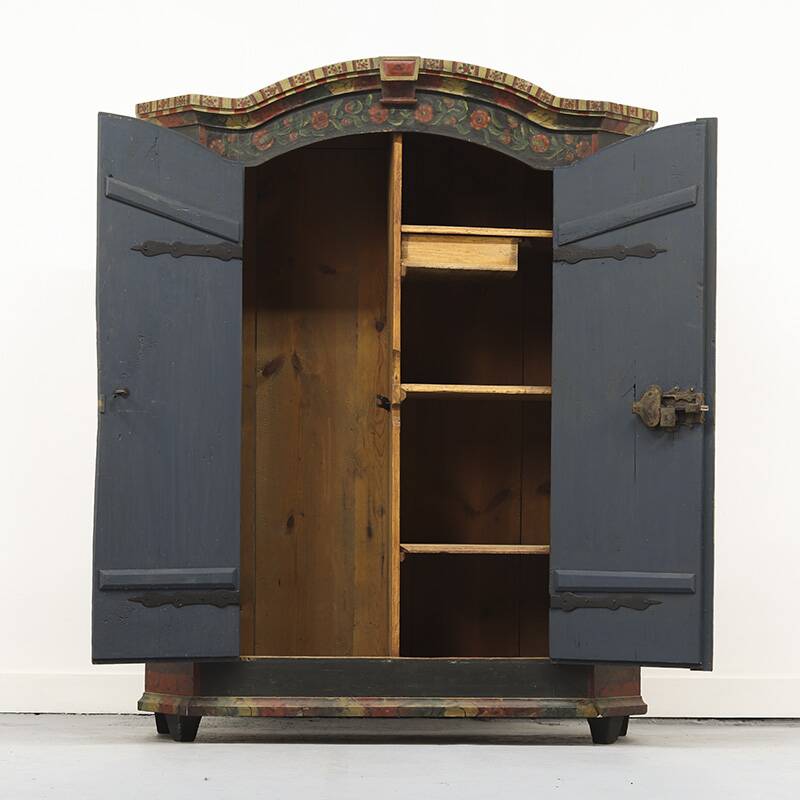 Folk art painted bridal wardrobe