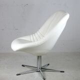 Armchair "Space Age", steel, fiberglass and imitation leather, France, circa 1970