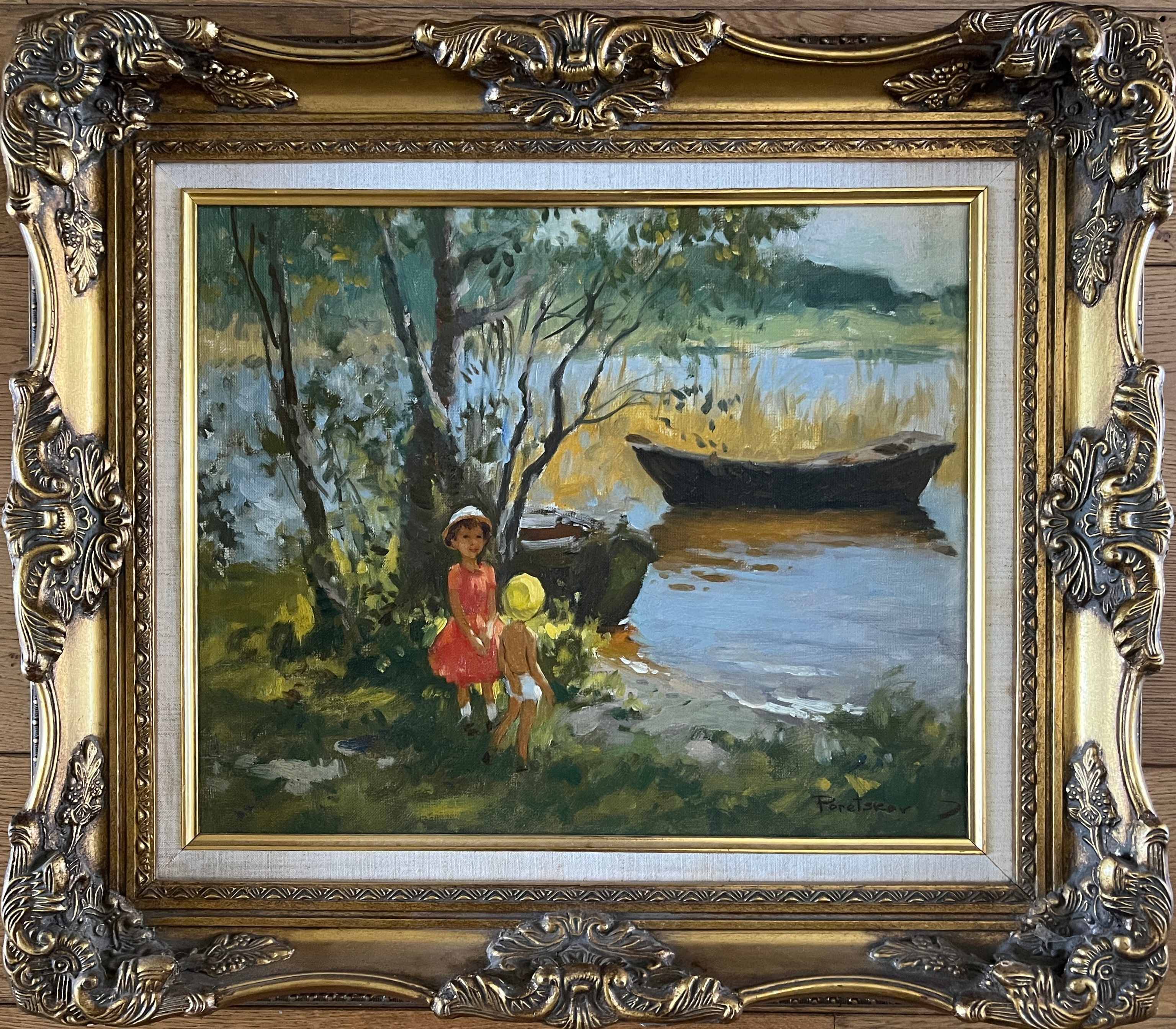 Tableau HST Post-Impressionist Poretskov "Girls by the Lake" + CAD