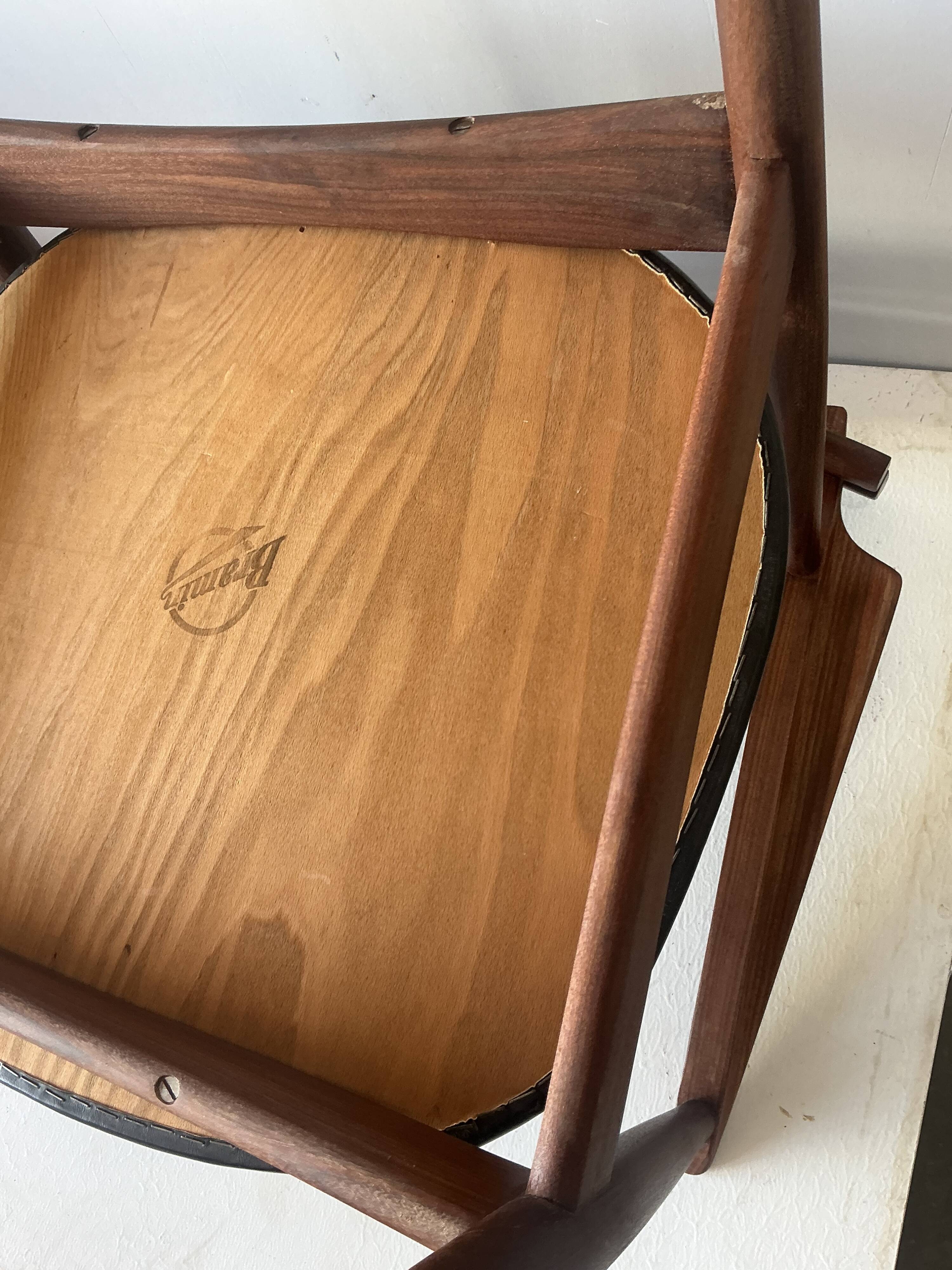 Fauteuil de bureau danois en teck