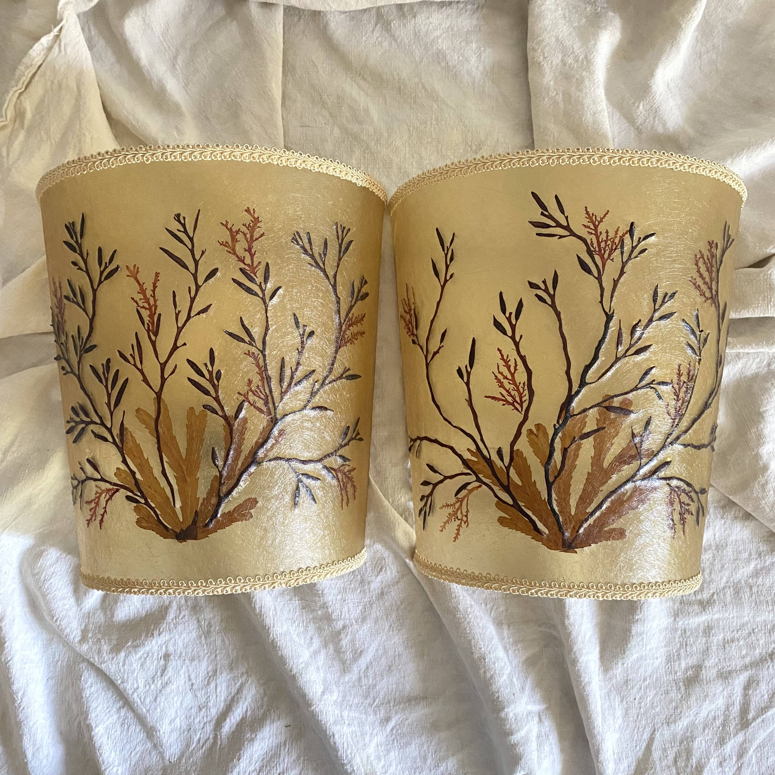 Paire d'appliques vintage herbiers
