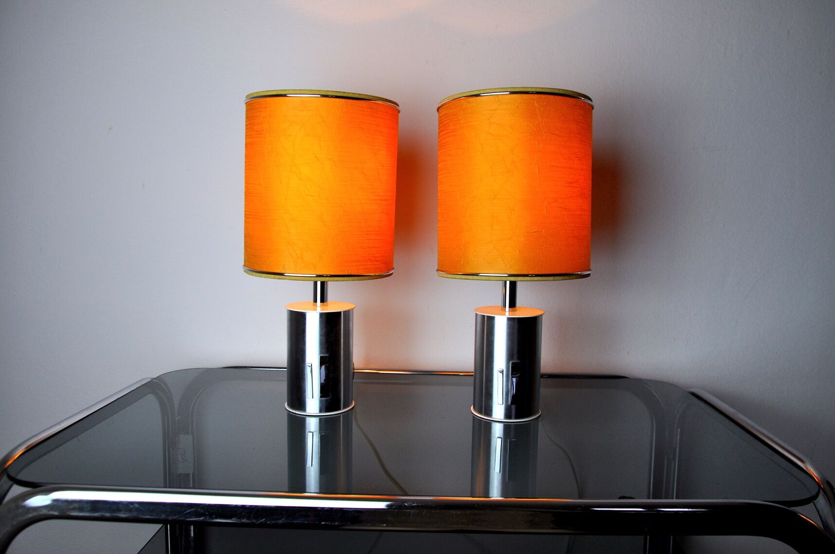 Pair of futuristic lamps by Marca SL, Spain, 1970