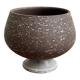 Vintage ceramic "birch bark" planter / flower pot, Chamotte