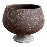 Vintage ceramic "birch bark" planter / flower pot, Chamotte