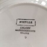 Set of 10 hollow plates "Mireille" Digoin Sarreguemines
