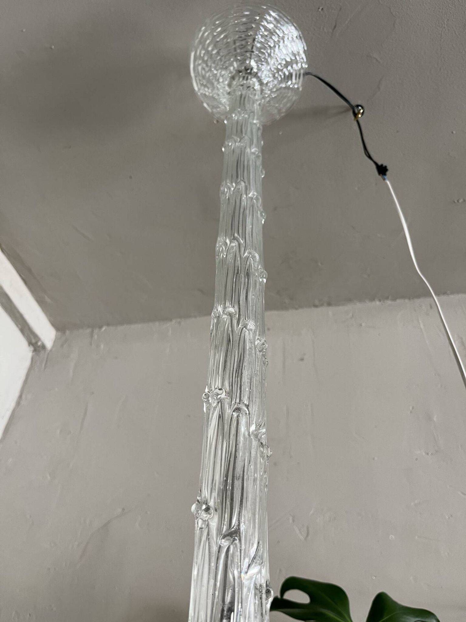 Belle suspension en verre Art Déco