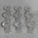 9 verres Baccarat a vin cristal deuxieme moitie XIXeme siecle modele d'harcourt