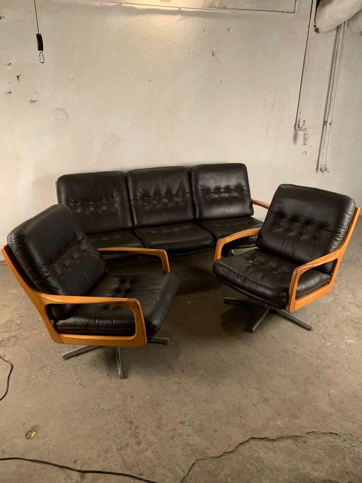 Paire de fauteuils designer Eugen Schmidt Soloform années 1960