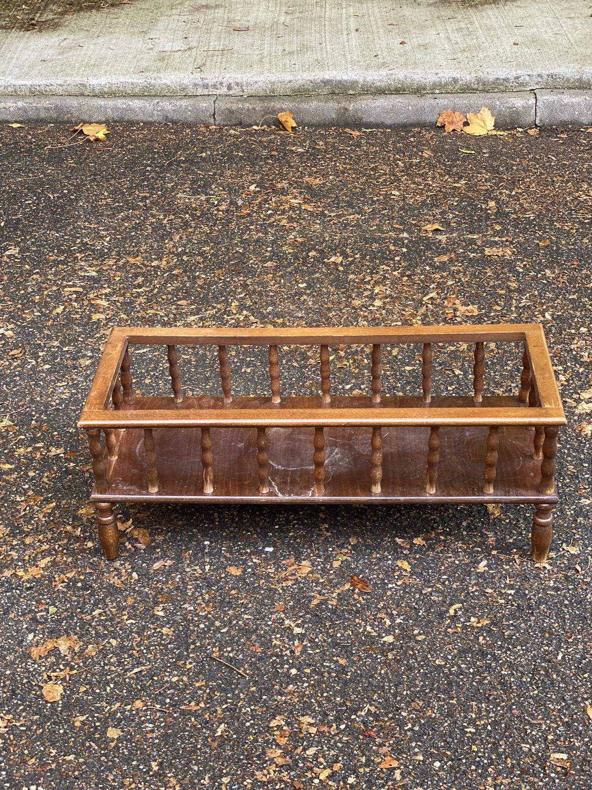 1970s carved solid wood planter