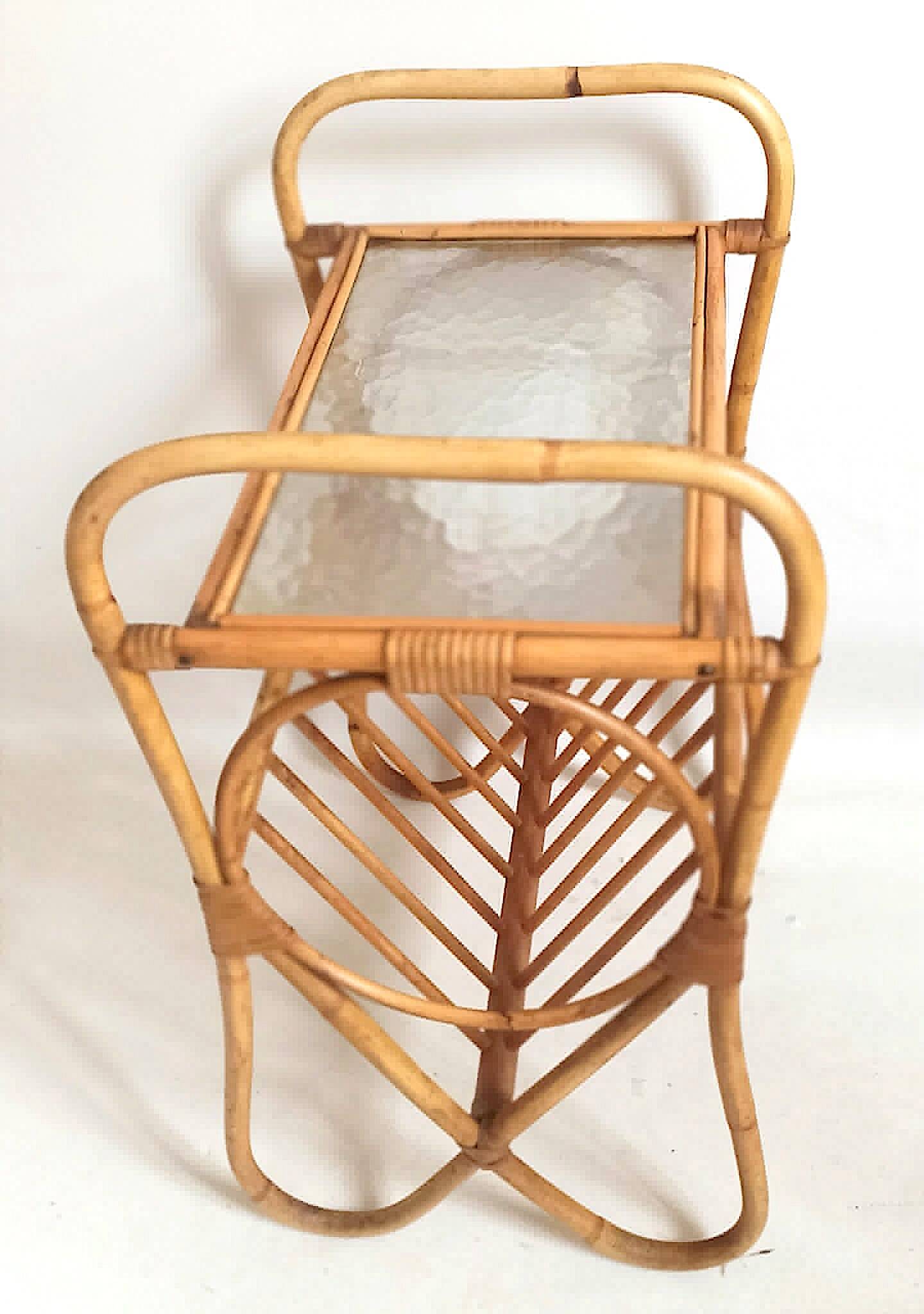Table d'appoint et porte journaux Anées 60