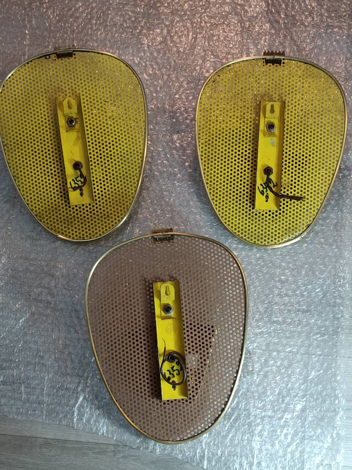 Set of 1950s wall lights