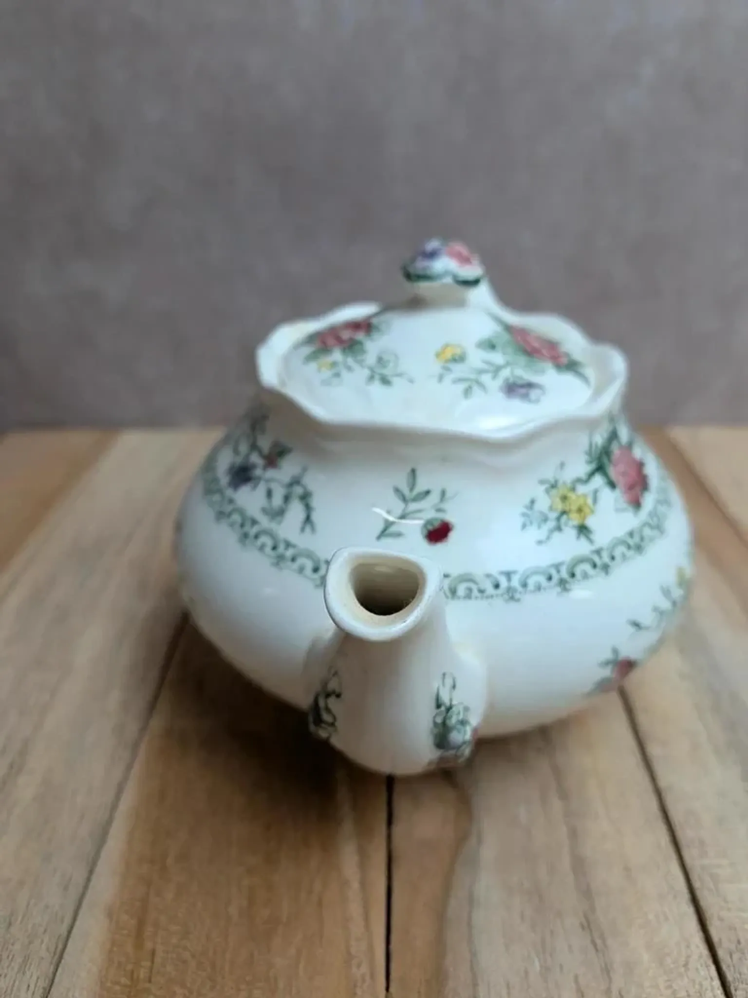 Vintage teapot and milk jug set Crown Ducal Chinese Garden – England