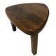 Set of 3 brutalist oak oval side or nesting tables 1970s