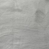 Old white damask cotton tablecloth