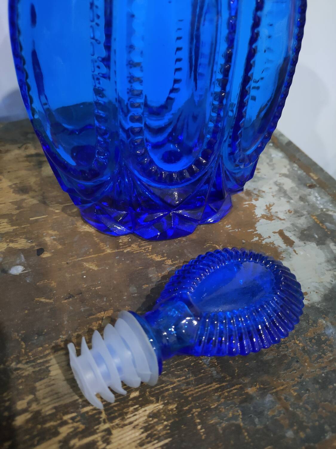 Cobalt blue perfume bottle style bottle