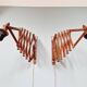 Pair of teak scissor wall lights, Scandinavian style, 1960s