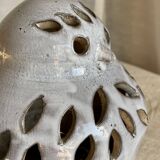Lampe veilleuse en céramique zoomorphe d'Honoré Camos à Vallauris, chouette vintage 1960