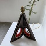 1950s ceramic table lamp, free form