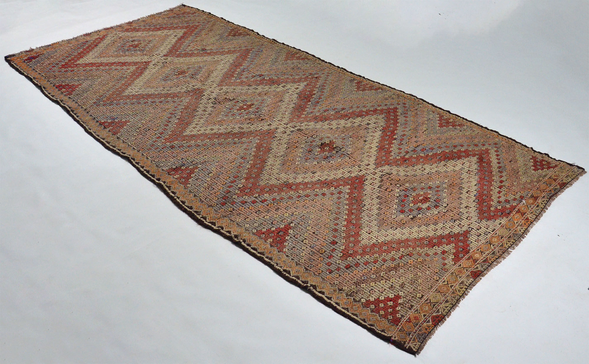 Anatolian handmade kilim rug 330 cm x 165 cm