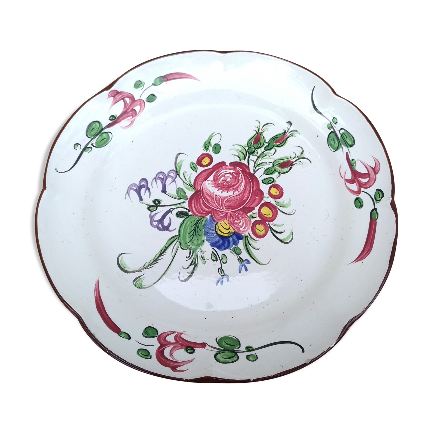 Assiette faience de St Amand