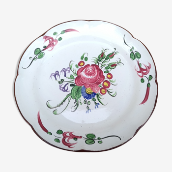 Assiette faience de St Amand