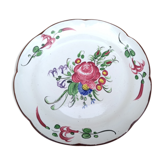 Assiette faience de St Amand