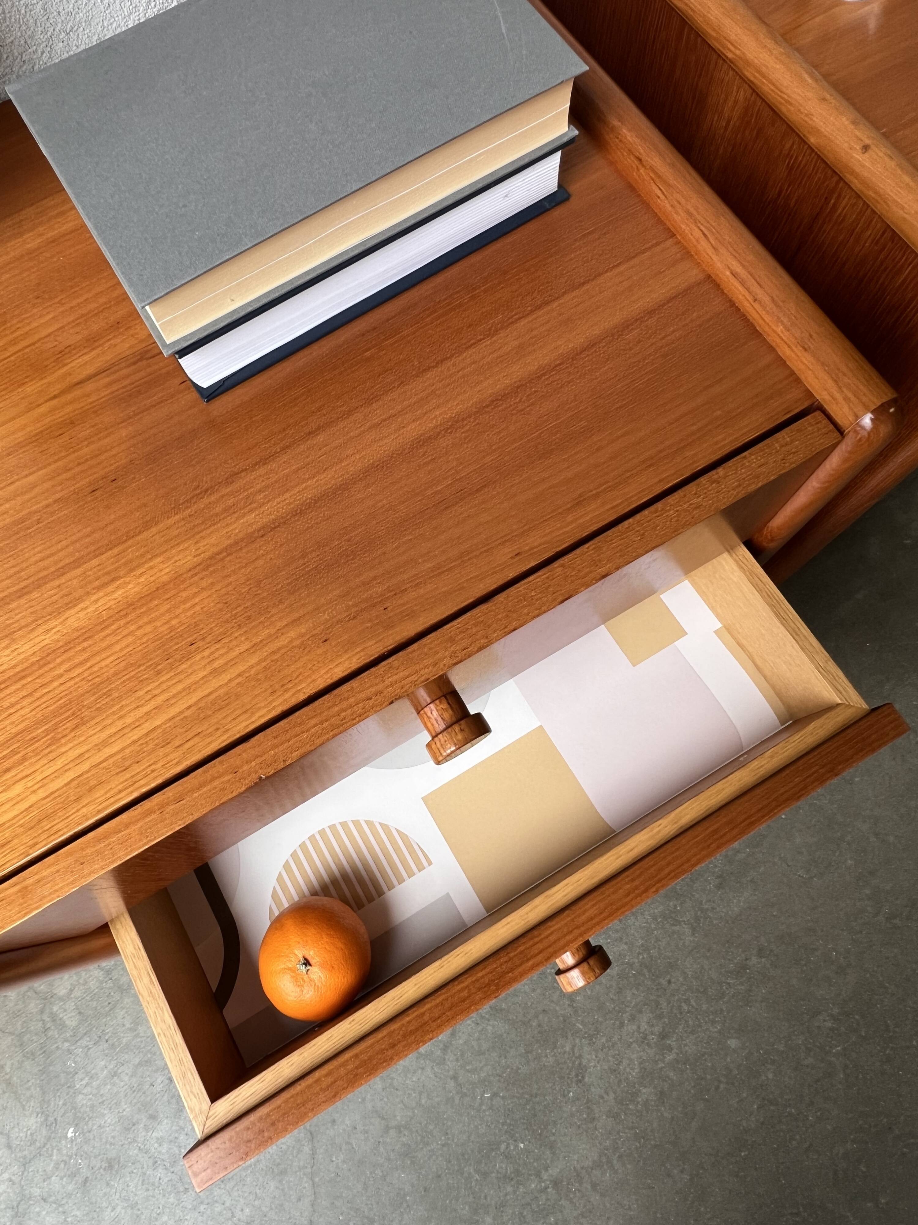 Mid-century teak bedside tables