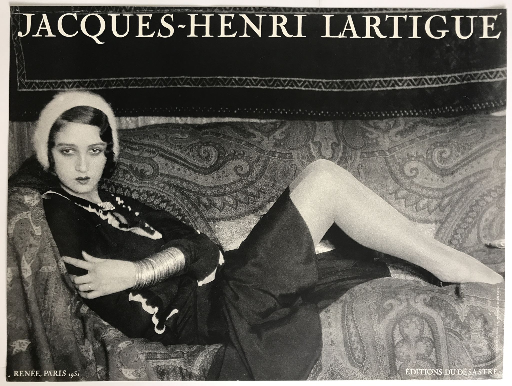 Jacques-Henri LARTIGUE Renée 1931, circa 1980. Vintage poster in B&W