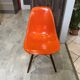 A dsw fiber red orange dowel walnut eames herman miller vintage 70 chair