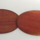 Vintage wooden travel mirror signed