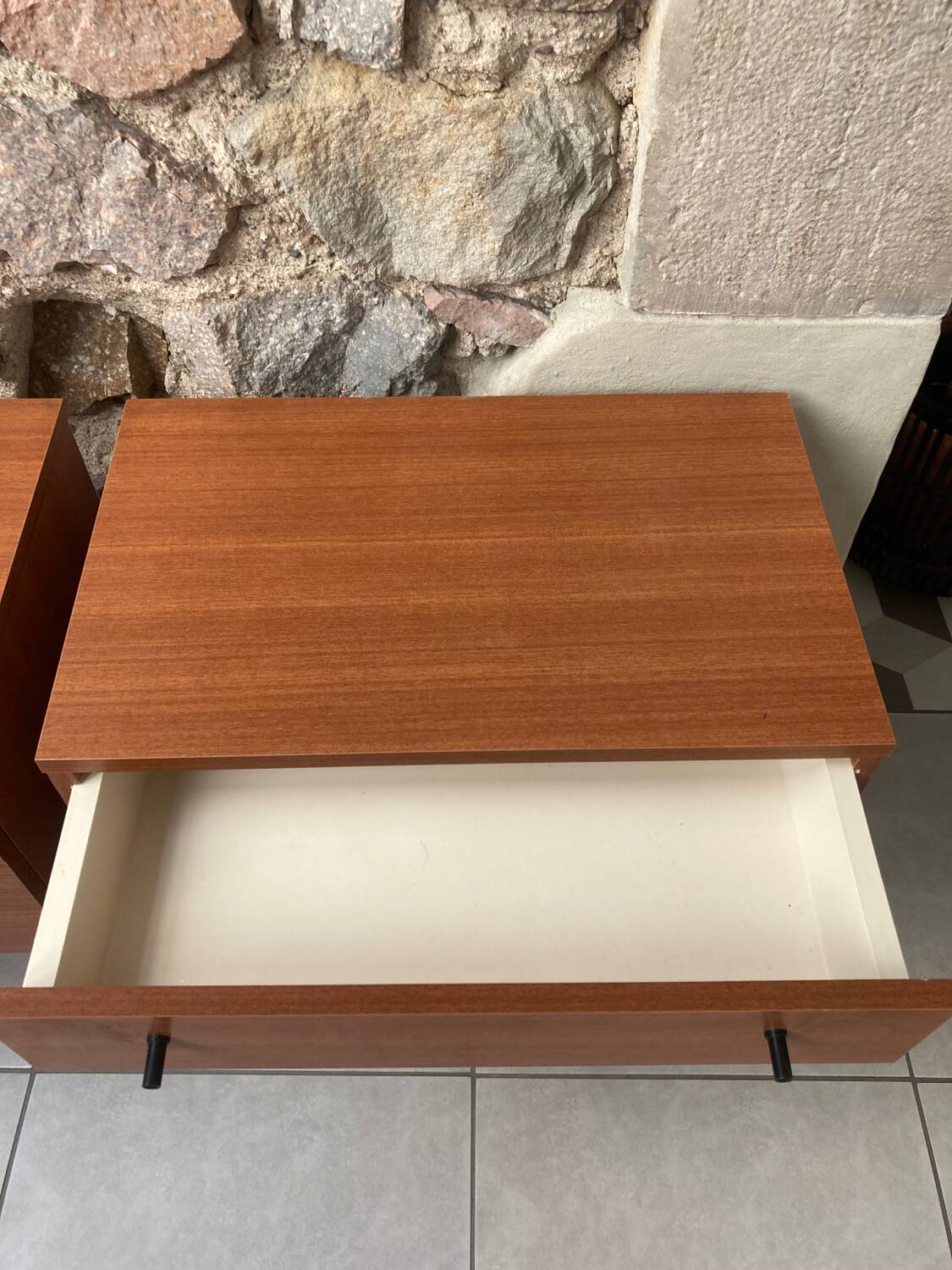 Pair of modernist 3K Mobel bedside tables