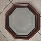 Octagonal wooden mirror  47x47cm