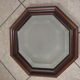 Octagonal wooden mirror  47x47cm