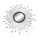 Metal sun mirror, vintage French, 66 cm