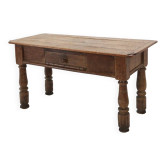 Belgian Antique oak console table with drawer, ca. 1740