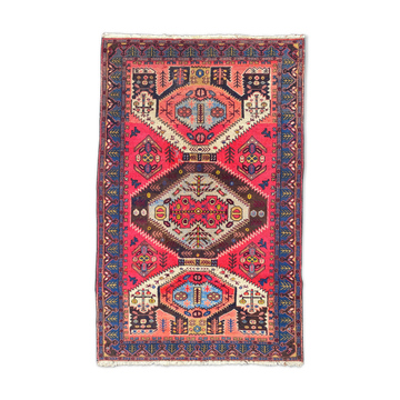 Handmade Vintage Caucasian carpet 116x185 cm