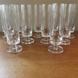 Set of 11 vintage crystal champagne flutes