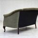1960s, Danish 2-seater sofa, green furniture velour, beech wood.
