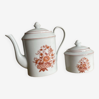 Teapot + sugar pot, Berry porcelain