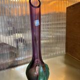 Soliflore cristallerie de La Rochère, violet rose et vert