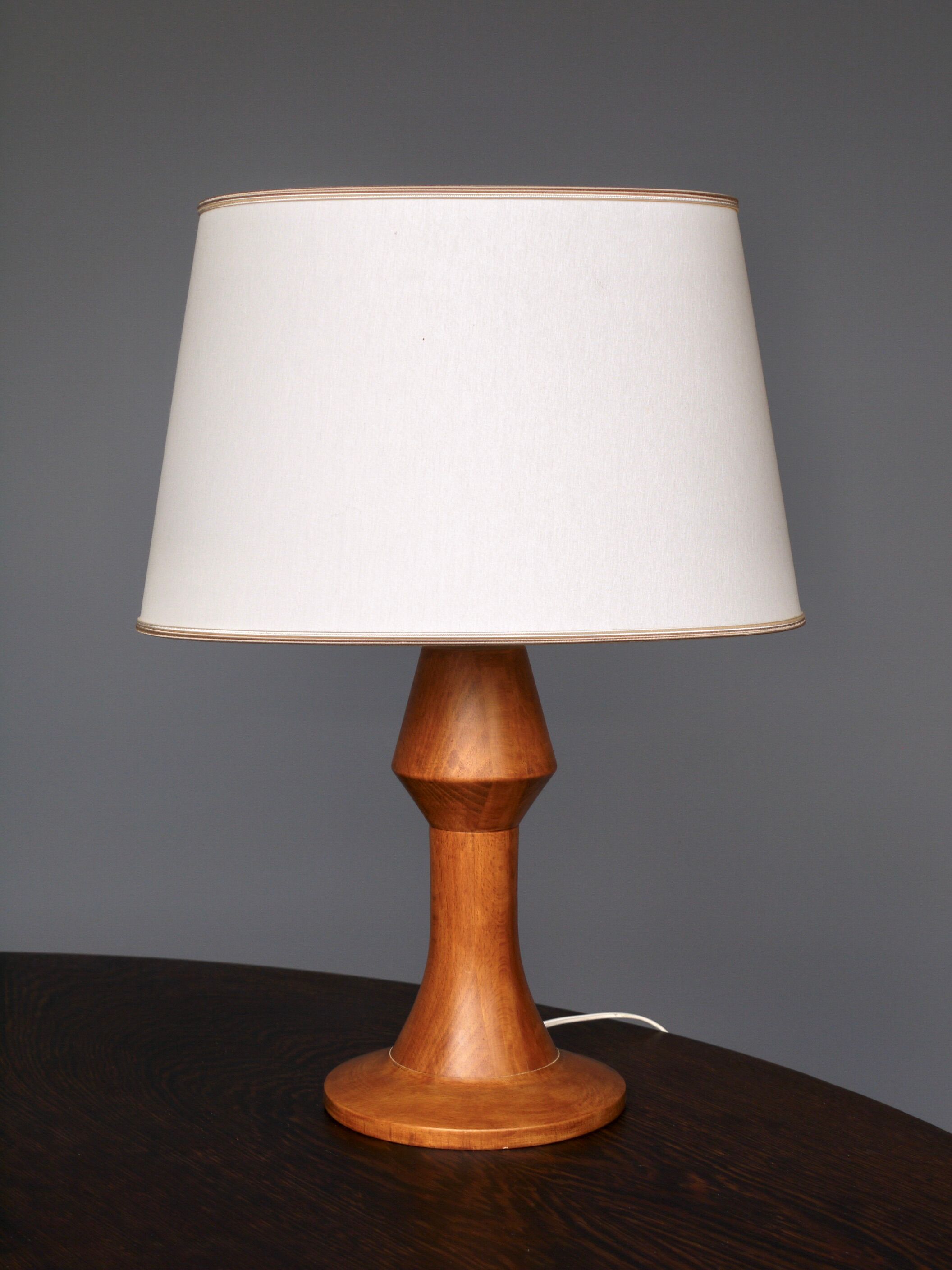 Sculptural Anthroposophical Wooden Table Lamp. 1970s