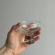 5 verres sur pied en verre épais